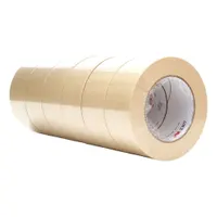 3M Masking Tape: 2307, Tan, 1 7/8 in Roll Wd, 60 yd Overall Roll Lg, 5.2 mil Thick, Rubber, Wood