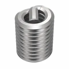 Free-running helical insert with tanged tang for thread repair or reinforcement in metal. M2.5-0.45 coarse metric thread, 18-8 stainless steel, plain finish. Supplied in a 100-piece pack.
