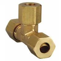 PARKER Compression Tee Fitting: 3/16 in OD x 1/8 in Pipe x 3/16 in OD Fitting Size, Brass, 10 PK (MPN 172C-3-2)