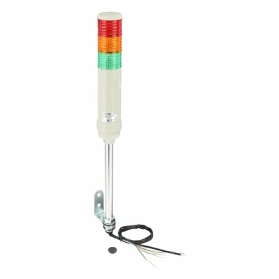 SCHNEIDER Tower Light Assembly: 3 Tier, Green/Orange/Red, No Sounder Tier - Three-Tier Tower Light Assemblies