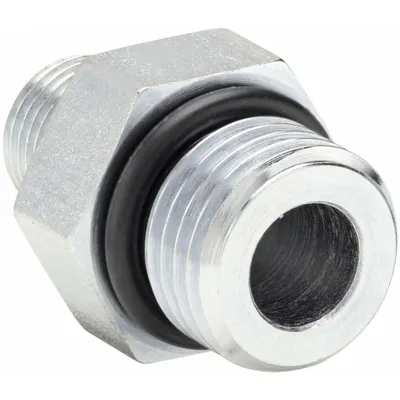 PARKER Metal Pipe Straight: Straight, Steel, 3/8 in x 1/2 in - Hydraulic Threaded Extreme-Pressure Pipe Fittings