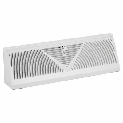 OEM Baseboard Register: Baseboard, 4 1/2 in H, 15 in W, Louvered, Powder Coated - Baseboard Registers