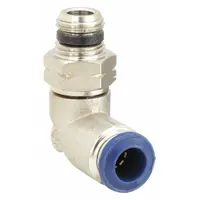 AIGNEP USA Push-Fit Elbow Fitting: 1/4 in OD x 1/4 in Pipe Size, Push-to-Connect x MNPT, 10 PK (MPN 88110-04-04)