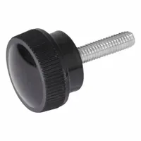 Knurled Screws; Knurled Hand Knobs: Knurled, Plastic w/ Steel Thread, M6 Thread, 15 mm Thread Lg (MPN 6127045)
