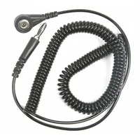 APPROVED VENDOR Static Control Cord, Straight: 10 ft Cord Lg, 1 megaohm Resist Rating - Max, Snap