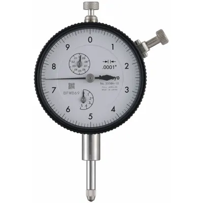 MITUTOYO Dial Indicator: 0 in to 0.5 in, Inch, Lug Back, 0.0001 in Accuracy - Continuous Reading Flat Back Dial Indicators