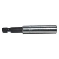 Power bit holder with 1/4-inch hex shank and magnetic retention for secure bit holding. Designed for standard drilling and screwdriving tasks with power tools. Not impact rated.