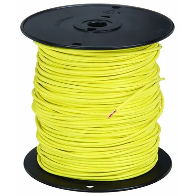 SOUTHWIRE Hookup Wire: 14 AWG Conductor Size, Yellow, 500 ft Overall Lg - Machine Tool Wires