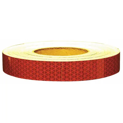 ORALITE Reflective Tape: Construction/Emergency Vehicles/Utility, Red, 1 in Wd - Vehicle Reflective Tapes