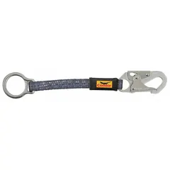 General-purpose D-ring extender for full body harnesses. Constructed with 18-inch polyester webbing and steel hardware. Provides an extended attachment point for lanyards or other fall protection components. Weight capacity 310 lb.
