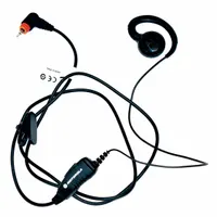 MOTOROLA Earpiece: Fits Motorola, For SL3500e/SL7000/SL7000e Series, Ear Hook, Push To Talk, Black (MPN PMLN7189A)