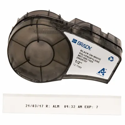 BRADY M21-500-7425 Thermal Transfer Continuous Label Roll Cartridge - Brady Thermal Transfer Continuous Label Roll Cartridges