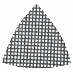 Set of five silicon carbide sanding sheets for oscillating multi-tools. Each sheet is 3/8 inch wide with 220 grit, suited for fine sanding and finishing on wood, metal, or painted surfaces. Used for smoothing, light material removal, and surface preparation before painting or staining.