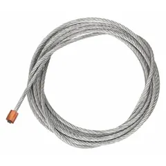 Galvanized steel cable, 8 ft length, silver finish. Includes cable only for use with compatible cable lockout devices. Used to secure energy-isolating devices during lockout/tagout procedures in industrial maintenance.