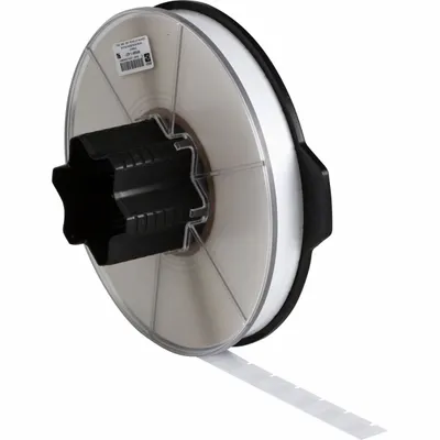 BRADY Wraparound Label: 3/4 in x 1/2 in, Vinyl, Black on White - Brady Precut Label Roll Cartridges