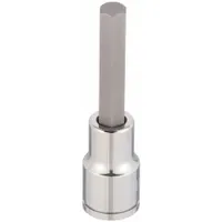 WESTWARD Socket Bit: 1/2 in Drive Size, Hex Tip, 6 mm Tip Size, 3 1/2 in Overall Lg, Fixed Insert