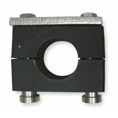 BEHRINGER PIPE SYSTEMS Vibration-Dampening Beta Clamp: Ribbed Bore, 304 Stainless Steel Clamp (MPN R8HT62125-PP) - Vibration-Dampening Textured Core Beta Clamps
