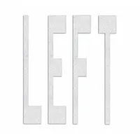RAE Preformed Thermoplastic Pavement Markings: Left, White, 8 ft Lg, 6 1/8 ft Wd (MPN PR-TH-3612)
