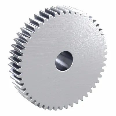 KHK GEARS Spur Gear: Module m 1, 50 Teeth, 10 mm Bore Dia, Stainless Steel, 20° Pressure Angle - Metric Spur Gears with Standard Hub
