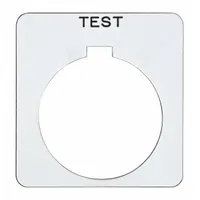Legend Plate: 30 mm Panel Mounting Size, Square, 1 13/16 in Overall Ht x 1 13/16 in Overall Wd (MPN 9001KN226WP)