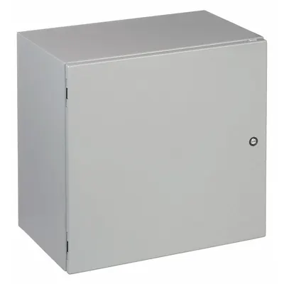 HOFFMAN Enclosure: Steel, 16 in x 16 in x 8 in, NEMA 12/13/4, Solid Cover, Hinged - Steel Washdown Enclosures