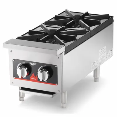 VOLLRATH HPG2-12 Gas Countertop Range, 2 Elements, Grate, 52,000 BtuH - Gas Countertop Ranges