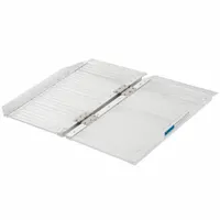 Wheelchair Ramp: Wheelchair Ramp, Silver, 2 ft Retracted Lg, ADA, 2 1/2 ft Usable Wd, Solid (MPN SCG-2)