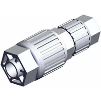 SMC High Purity Tube Fitting: 3/8 in OD x 1/4 in OD Size, Compression x Compression, PFA (MPN LQ3U3A-R1)