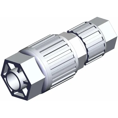 SMC High Purity Tube Fitting: 3/8 in OD x 1/4 in OD Size, Compression x Compression - PFA Compression Tube Fittings