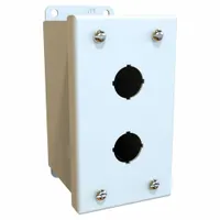 HAMMOND Push Button Enclosure: 22mm, 2 Holes, Carbon Steel, NEMA 12/13 (MPN MPB2LG)