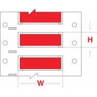 Sleeve Label: 1/2 in x 2 in, Polyolefin, Red (Matte), For 1 AWG to 8 AWG Wire Gauge (MPN PS-500-2-RD-S)