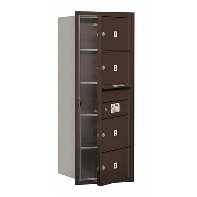SALSBURY INDUSTRIES Mailbox: 4C, 4 Doors, Horizontal, 37 7/8 in H x 17 in W x 16 1/2 in D, Recessed Mounting - Multi-Unit Mailboxes