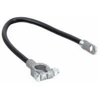 GROTE Battery Cable: Top Post Cable, 4 ga Wire Size, 15 in Overall Lg, Black, 60VDC, Bolt (MPN 84-9226)