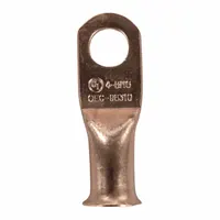 WESTWARD Lug: Crimpable Side Terminal, Crimp/Solder, Copper, 4 ga, 5/16 in Stud Size, Straight (MPN 23YZ18)