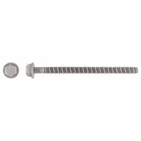 RED HEAD Screw Anchor: 5 in Overall Lg, 3/8 in Dia, Stainless Steel, Plain, External Hex, Hex, 40 PK (MPN SLDT-3850)