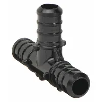 ZURN Barbed Tee: Polymer, Crimp, 1/2 in ID, 1/2 in ID (MPN QQPT333X)