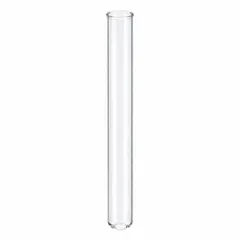 Colorless glass culture tube with round bottom, 18 mm body diameter, 150 mm overall height, and 29 mL capacity. Not graduated and does not include a closure. Used for microbial culture, sample storage, and general laboratory testing in research, clinical, and educational settings.