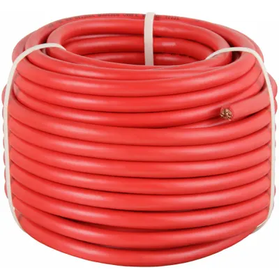 WESTWARD Battery Jumper Cable: 1 ga, 100 ft Cable Lg, Red - Cut to Length Jumper Cables