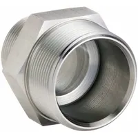 PARKER Metal Pipe Straight: Union, Steel, 1 in x 3/4 in, Male Threaded x Male SAE Threaded (MPN 16-12 F5OHAO-S)
