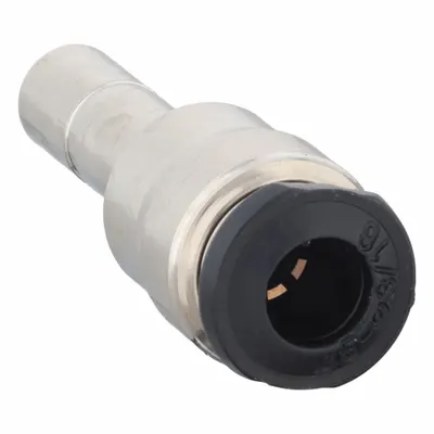 AIGNEP USA Push-Fit Adapter Fitting: 6 mm OD x 5 mm OD Size, Push-to-Connect x Push-to-Connect - Nickel-Plated Brass Tube Fittings