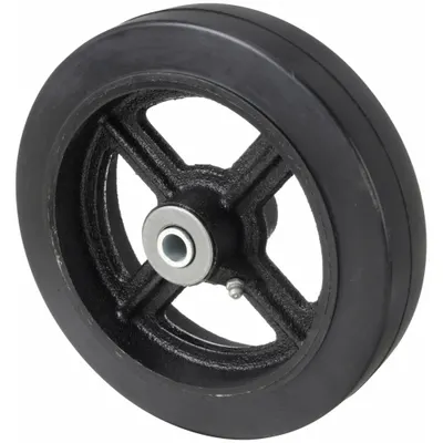 OEM Rubber Tread on Iron Core Wheel, 8 in Diameter, 2 in Width, 600 lb Load Rating - Rubber Tread on Iron Core Wheels