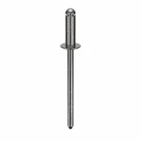Blind Rivet,1 8/17" L,0.122" dia,PK500: Inch, 1 15/32 in Overall Lg, 3/8 in Body Lg, Dome, 500 PK (MPN SD44BS201)