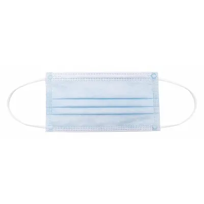 OEM Surgical Mask: Level 1, Flat-Fold, Dual, Non-Adj, Metal Nose Clip, Blue - Surgical Masks with FDA Approval for use in Surgical Applications