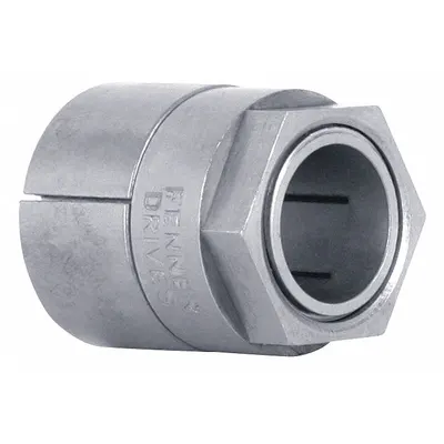 FENNER DRIVES Keyless Bushing: For 1/4 in Shaft Dia, 5/8 in OD, 0.75 in Wd - Single-Nut Locking Assembly Keyless Bushings