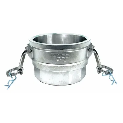 OEM Cam and Groove Coupling: 4 in Coupling Size, 4"-8 Thread Size - Type D Stainless Steel Cam & Groove Fittings
