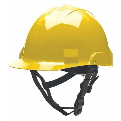 BULLARD Fire/Rescue Helmet: Yellow, Front Brim, Chin Strap