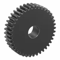 Hubless Spur Gear: Module m 1.5, 40 Teeth, 15 mm Bore Dia, Black Oxide Coated Carbon Steel, Hubless (MPN SSA1.5-40)