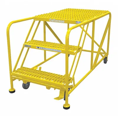COTTERMAN Work Platform: 2.5 ft Platform Ht - Max, 24 in x 48 in, Steel - Tilt-&-Move Rolling Single-Access Platforms