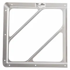 Aluminum placard holder with 10 3/4 in width and height. Used for displaying placards on vehicles or in industrial settings where a durable front plate holder is required.