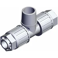SMC High Purity Fitting: 1/2 in OD x 1/2 in OD x 1/2 in Pipe Size, Compression x Compression x NPT (MPN LQ3B4C-MN)